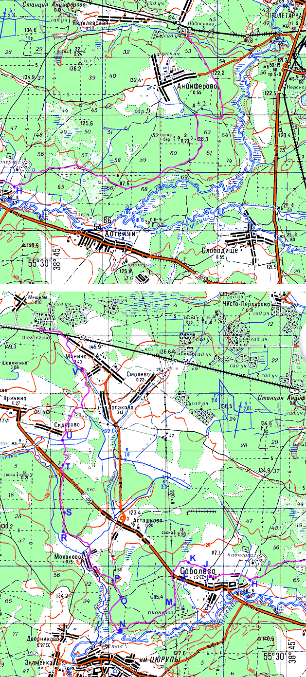 Подосинки-Соболево-Шевлягино, карта